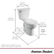 Cadet(R) PRO Two-Piece 1.6 gpf/6.0 Lpf Standard Height Elongated 10-Inch Rough Toilet Less Seat, 215CB004.020