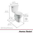 Cadet(R) PRO Two-Piece 1.6 gpf/6.0 Lpf Standard Height Round Front 10-Inch Rough Toilet Less Seat, 215DB004.020