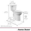 Cadet(R) PRO Two-Piece 1.28 gpf/4.8 Lpf Extra Tall Height Elongated Toilet Less Seat, 215TA104.020