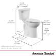 Cadet(R) PRO Two-Piece 1.28 gpf/4.8 Lpf Extra Tall Height Elongated 10-Inch Rough Toilet Less Seat, 215TB104.020