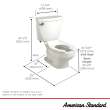 Baby Devoro Two-Piece 1.28 gpf/4.8 Lpf 10-1/4-Inch Height Elongated Toilet, 2315228.020
