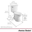 VorMax(R) Two-Piece 1.0 gpf/3.8 Lpf Chair Height Elongated Toilet Less Seat, 238AA114.020