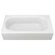 Princeton(R) Americast(R) 60 x 30-Inch Integral Apron Bathtub With Left-Hand Outlet, 2390202.020