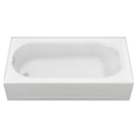 Princeton(R) Americast(R) 60 x 30-Inch Integral Apron Bathtub Above Floor Rough Left-Hand Outlet with Integral Drain, 2392202ICH.020