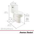 Compact Cadet(R) 3 One-Piece 1.28 gpf/4.8 Lpf Chair Height Elongated Toilet With Seat, 2403128.020