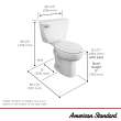 Cadet(R) Two-Piece Pressure Assist 1.1 gpf/4.2 Lpf Elongated EverClean(R) Toilet, 2462100.020