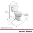 Cadet(R) Two-Piece Pressure Assist 1.6 gpf/6.0 Lpf Chair Height Elongated EverClean(R) Toilet, 2467016.020