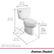 Cadet(R) Two-Piece Pressure Assist 1.1 gpf/4.2 Lpf Chair Height Elongated EverClean(R) Toilet, 2467100.020