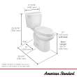 Colony(R)3 Two-Piece 1.6 gpf/6.0 Lpf Chair-Height Elongated Toilet Less Seat, 250AA004.020