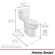 Colony(R)3 Two-Piece 1.28 gpf/4.8 Lpf Chair-Height Elongated Toilet Less Seat, 250AA104.020