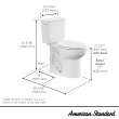 EcoStrength Aspirations Two-Piece 0.80 gpf/3 Lpf Chair Height Elongated Toilet Less Seat, 250AA809.020