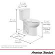 EcoStrength Aspirations Two-Piece 0.80 gpf/3 Lpf Chair Height Elongated Toilet Less Seat, 250AA809.020