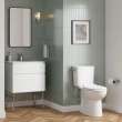 EcoStrength Aspirations Two-Piece 0.80 gpf/3 Lpf Chair Height Elongated Toilet Less Seat, 250AA809.020