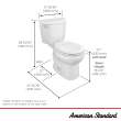 Colony(R)3 Two-Piece 1.28 gpf/4.8 Lpf Chair-Height Round Front Toilet Less Seat, 250BA104.020