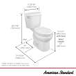 Colony(R)3 Two-Piece 1.28 gpf/4.8 Lpf Standard Height Round-Front Toilet Less Seat, 250DA104.020