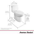 Loft(R) One-Piece 1.28 gpf/4.8 Lpf Chair Height Elongated Toilet With Seat, 2535128.020