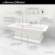 Town Square(R) S 68 x 36-Inch Freestanding Bathtub Center Drain With Integrated Overflow, 2546004.020