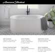 Studio(R) S 68 x 34-Inch Freestanding Bathtub Center Drain With Integrated Overflow, 2549004.020