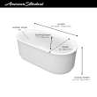Studio(R) S 68 x 34-Inch Freestanding Bathtub Center Drain With Integrated Overflow, 2549004.020