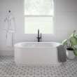 Studio(R) S 68 x 34-Inch Freestanding Bathtub Center Drain With Integrated Overflow, 2549004.020