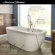 Cadet(R) 66 x 32-Inch Freestanding Bathtub With Brushed Nickel Finish Filler and Drain Kit, 2764014M203.011
