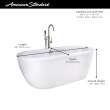 Cadet(R) 66 x 32-Inch Freestanding Bathtub With Brushed Nickel Finish Filler and Drain Kit, 2764014M203.011