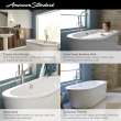 Cadet(R) 66 x 32-Inch Freestanding Bathtub With Brushed Nickel Finish Filler and Drain Kit, 2764014M203.011