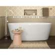 Coastal Serin 68 x 31-Inch Freestanding Bathtub Center Drain With Integrated Overflow, 2765034.020
