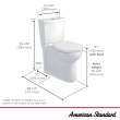 Studio Skirted Two-Piece Dual Flush 1.28 gpf/4.8 Lpf and 1.0 gpf/3.8 Lpf Chair Height Round Front Toilet With Seat, 2795203.020
