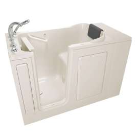 Gelcoat Premium Series 28 x 48-Inch Walk-in Tub With Air Spa System - Left-Hand Drain With Faucet, 2848.109.ALL