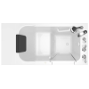 Gelcoat Premium Series 28 x 48-Inch Walk-in Tub With Air Spa System - Right-Hand Drain With Faucet, 2848.109.ARW