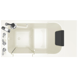 Gelcoat Premium Series 28 x 48-Inch Walk-in Tub With Soaker System - Left-Hand Drain With Faucet, 2848.109.SLL