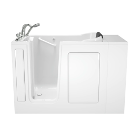 Gelcoat Premium Series 28 x 48-Inch Walk-in Tub With Soaker System - Left-Hand Drain With Faucet, 2848.109.SLW