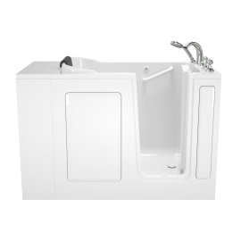 Gelcoat Premium Series 28 x 48-Inch Walk-in Tub With Soaker System - Right-Hand Drain With Faucet, 2848.109.SRW