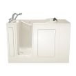 Gelcoat Premium Series 28 x 48-Inch Walk-in Tub With Whirlpool System - Left-Hand Drain With Faucet, 2848.109.WLL