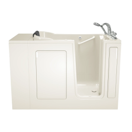 Gelcoat Premium Series 28 x 48-Inch Walk-in Tub With Whirlpool System - Right-Hand Drain With Faucet, 2848.109.WRL