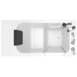 Gelcoat Premium Series 28 x 48-Inch Walk-in Tub With Whirlpool System - Right-Hand Drain With Faucet, 2848.109.WRW