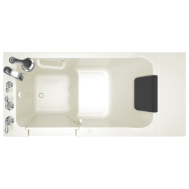 Acrylic Luxury Series 28 x 48-Inch Walk-in Tub With Air Spa System - Left-Hand Drain With Faucet, 2848.119.ALL