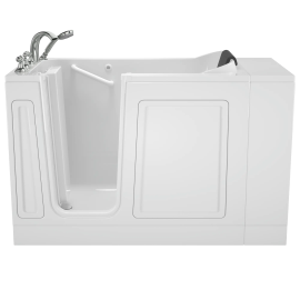 Acrylic Luxury Series 28 x 48-Inch Walk-in Tub With Soaker System - Left-Hand Drain With Faucet, 2848.119.SLW