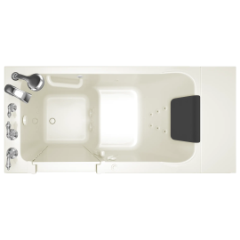 Acrylic Luxury Series 28 x 48-Inch Walk-in Tub With Whirlpool System - Left-Hand Drain With Faucet, 2848.119.WLL