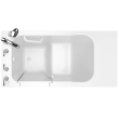 Gelcoat 28x48-Inch Walk-in Soaking Bathtub Left Hand Door and Drain, 2848.309.SLW