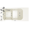 Gelcoat Value Series 28x48-Inch Walk-in Bathtub with Combination Air Spa and Whirlpool Systems Left Hand Door and Drain, 2848.409.CLL-PC