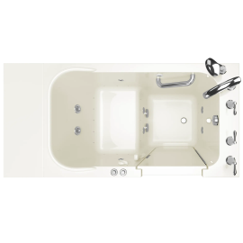 Gelcoat Value Series 28x48-Inch Walk-in Bathtub with Combination Air Spa and Whirlpool System Right Hand Door and Drain, 2848.409.CRL-PC