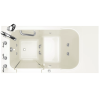 Gelcoat Value Series 28x48-inch Walk-in Bathtub with Whirlpool System Left Hand Door and Drain, 2848.409.WLL-PC