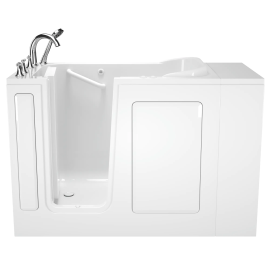 Gelcoat Value Series 28 x 48-Inch Walk-in Tub With Combination Air Spa and Whirlpool Systems - Left-Hand Drain With Faucet, 2848.509.CLW