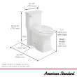 Town Square(R) S One-Piece 1.28 gpf/4.8 Lpf Chair Height Elongated Toilet With Seat, 2851A104.020
