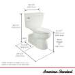 Yorkville(R) Two-Piece Pressure Assist 1.6 gpf/6.0 Lpf Back Outlet Elongated EverClean(R) Toilet, 2876016.020
