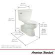 Yorkville(R) Two-Piece Pressure Assist 1.6 gpf/6.0 Lpf Chair Height Back Outlet Elongated EverClean(R) Toilet, 2878016.020