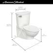 Glenwall(R) VorMax(R) Two-Piece 1.28 gpf/4.8 Lpf Back Outlet Elongated Wall-Hung EverClean(R) Toilet, 2882107.020