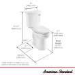 H2Option(R) ADA Two-Piece Dual Flush 1.28 gpf/4.8 Lpf and 0.92 gpf/3.5 Lpf Chair Height Right-Hand Trip Lever Elongated Toilet Less Seat, 2886205.020